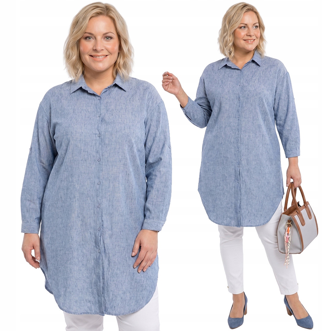 Modrá košile plus size velikost 52