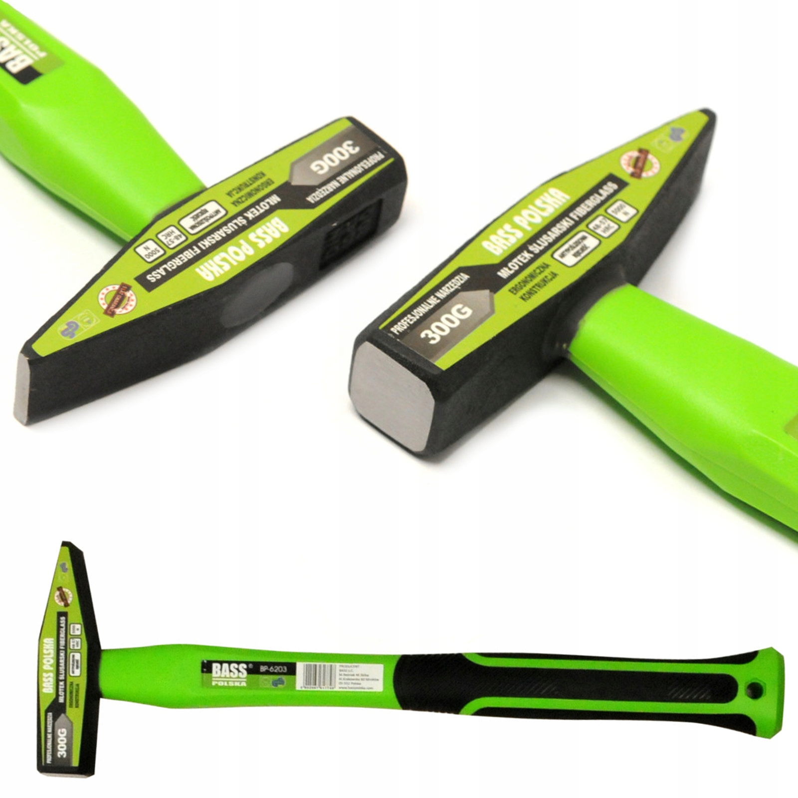 

Młotek Ślusarski Fiberglass Głowica 0,3kg 300g