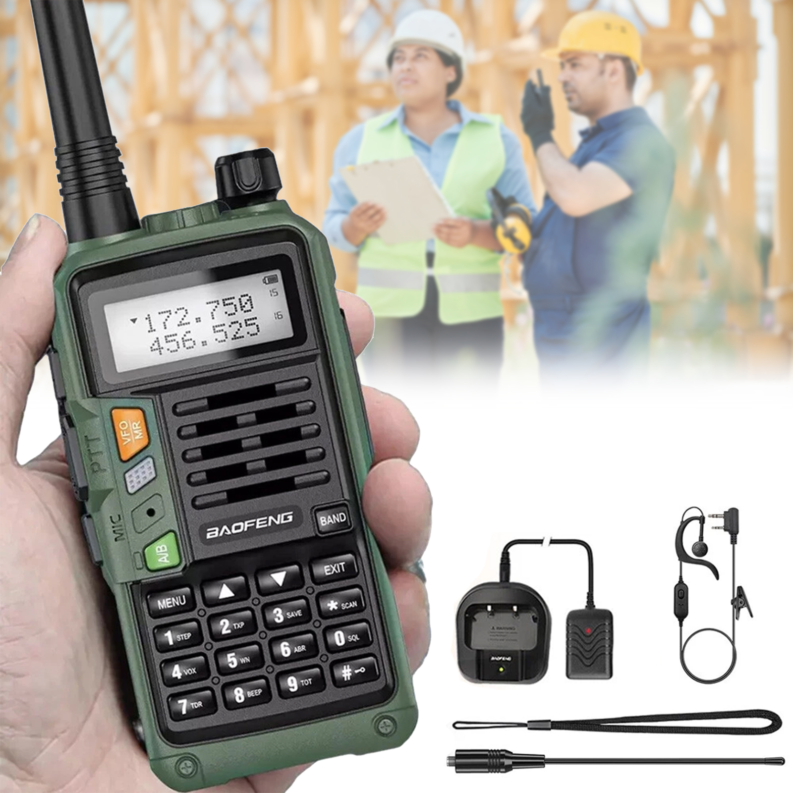 Baofeng UV-S9 Plus Krótkofalówka Skaner Policja Straż Walkie Talkie