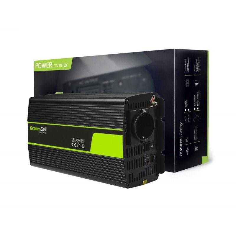 Green Cell 24V na 230V Czysta sinusoida 1500W