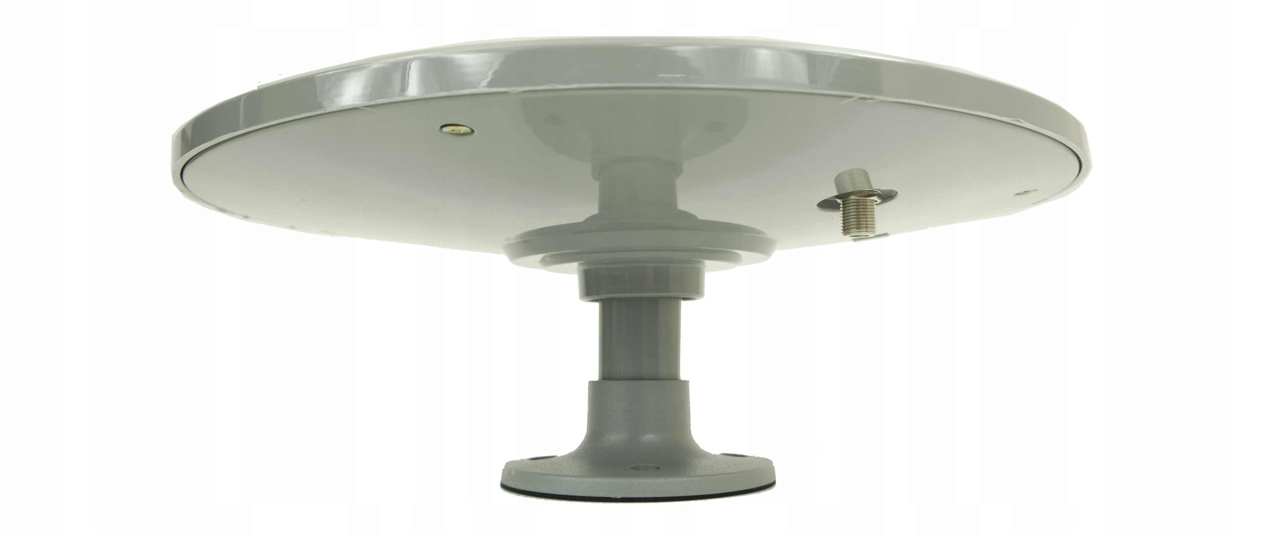 Antena DVB-T2 DWA MOCOWANIA + kabel KAMPER JACHT AUTO DVB-T2 SZARA 12V Długość 26 cm