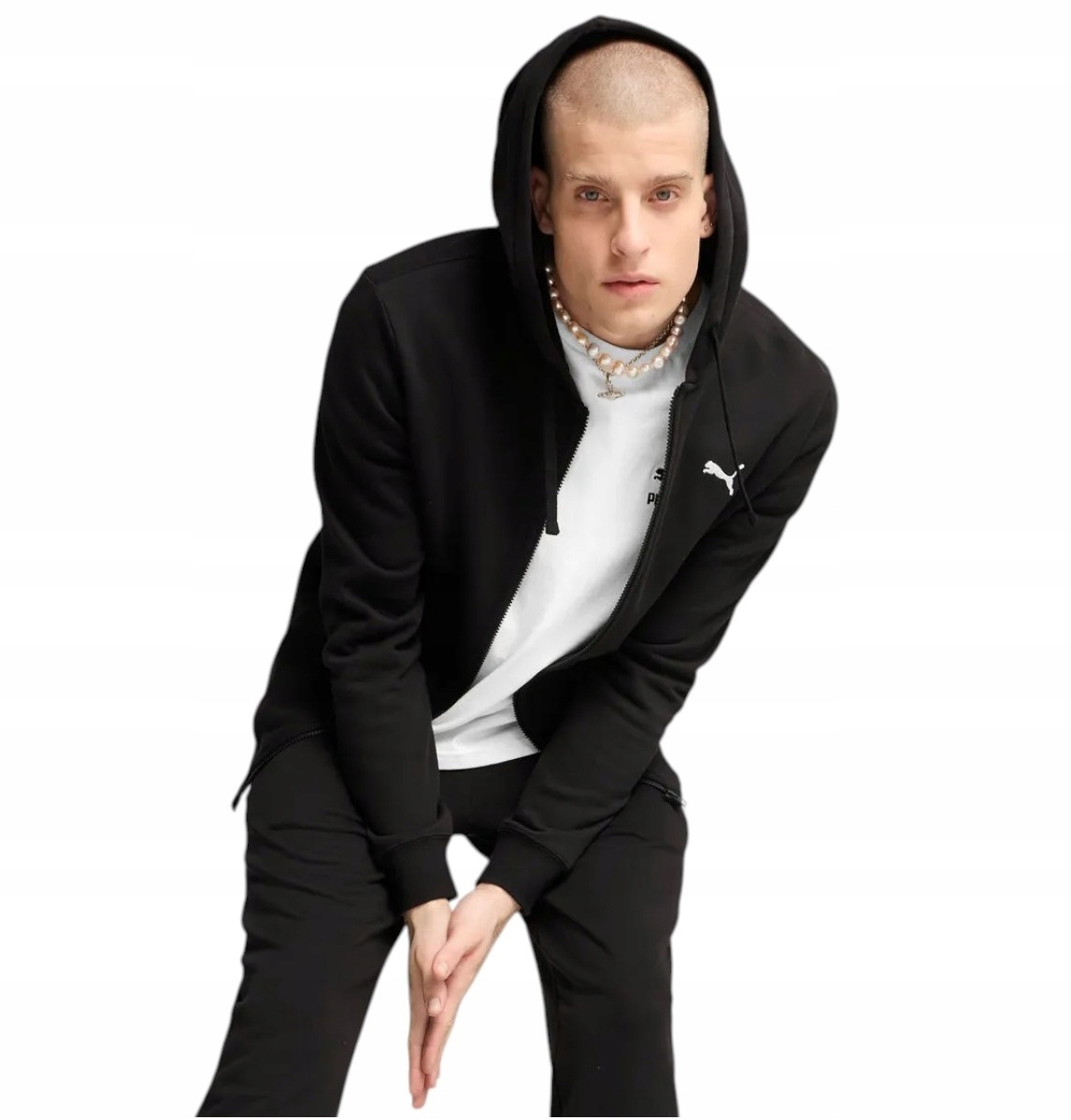 Puma Pánská Mikina Ess Full-zip Hoodie Černá vel. S