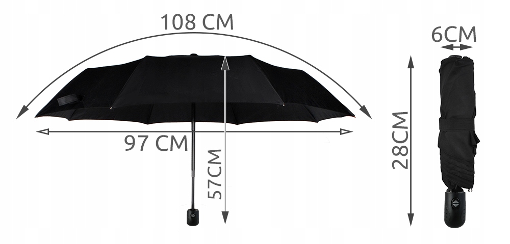 Dežnik Umbrella Avtomatska zložljiva prevleka Slim EAN 5902367978426