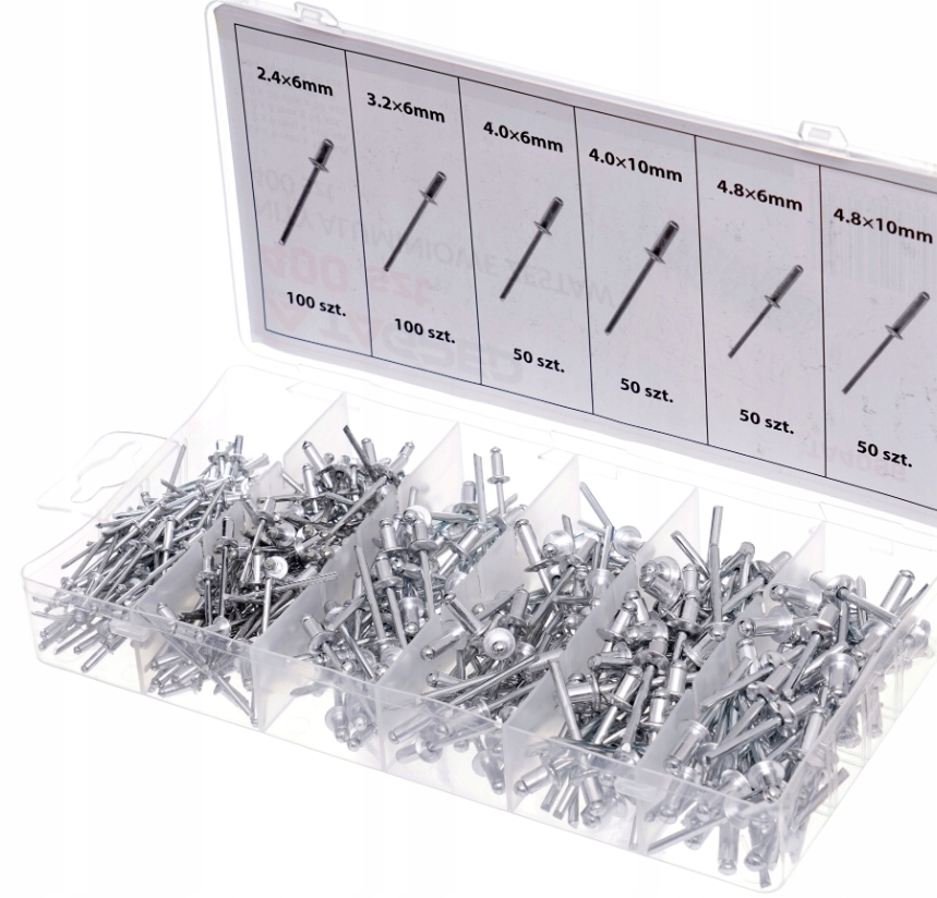 ZESTAW NIT NITÓW NITY ALUMINIOWE ZRYWALNE 400 SZT TA4096 Marka Tagred