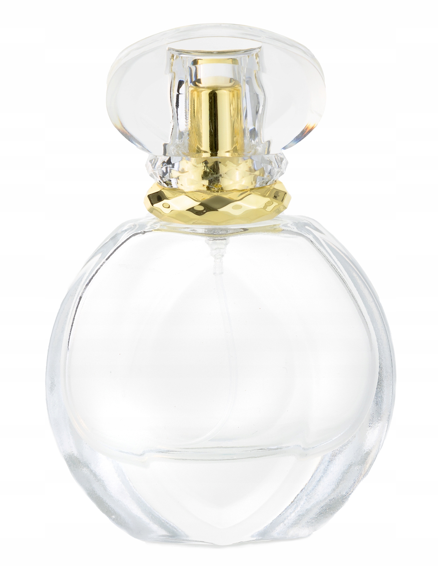 BUTELKA SZKLANA OZDOBNA NA PERFUMY ATOMIZER ALUMINIUM - 50 ML!