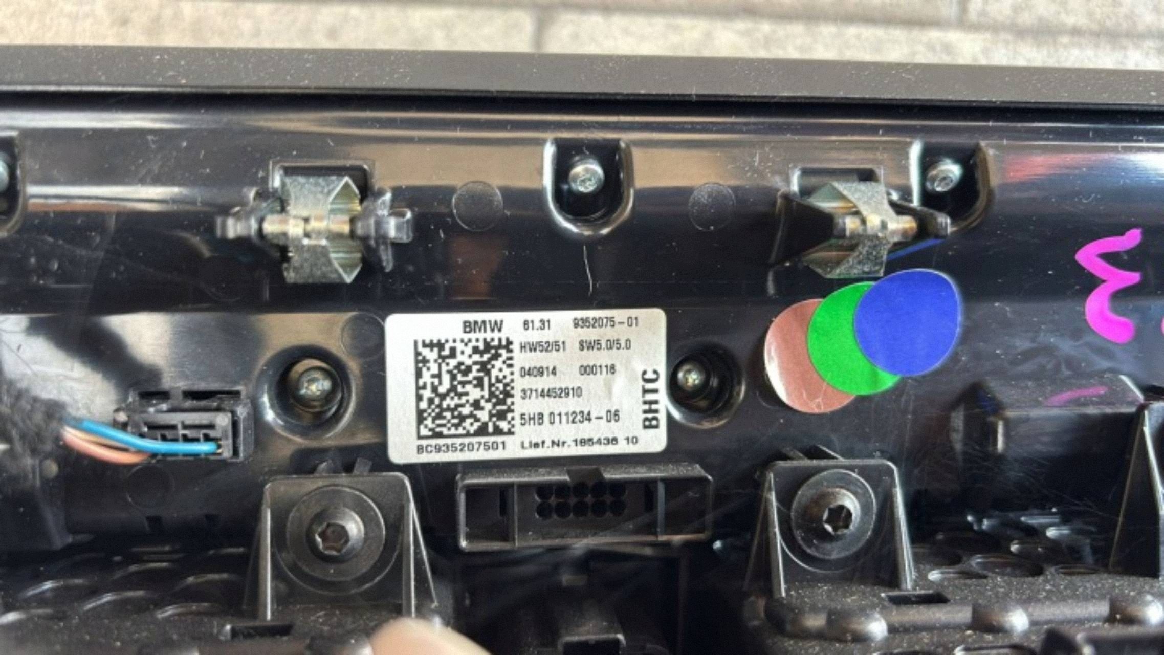 Bouton Bouches buses Unite commande clima BMW i3 9352075