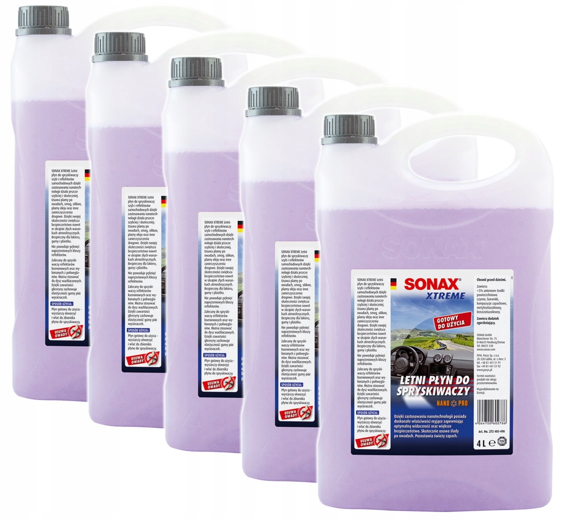 

Sonax Xtreme Letni Płyn Spryskiwaczy 20L Nanopro 4