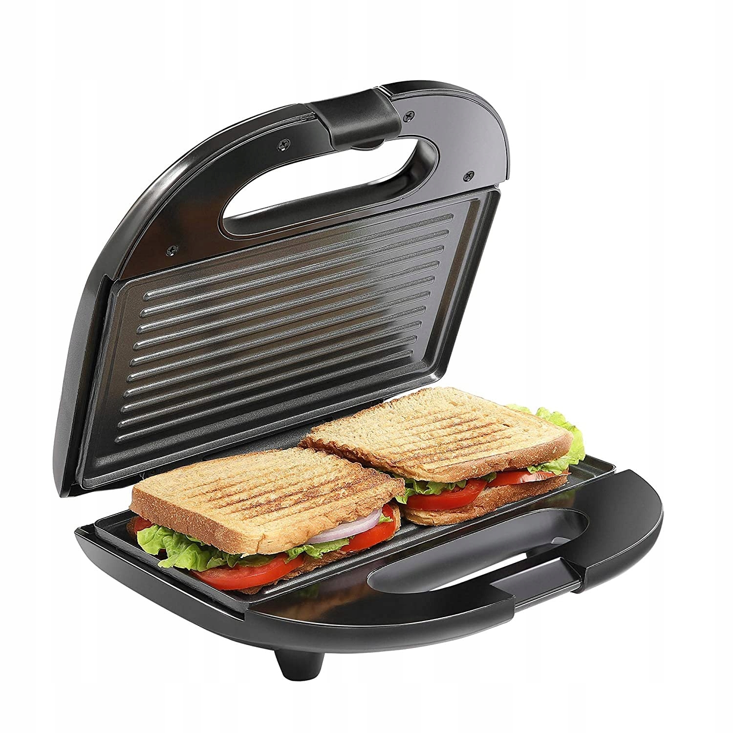 DUŻY TOSTER OPIEKACZ DO KANAPEK TOSTÓW GRILL NIEPRZYWIERAJĄCA POWŁOKA Pojemność 2 tosty