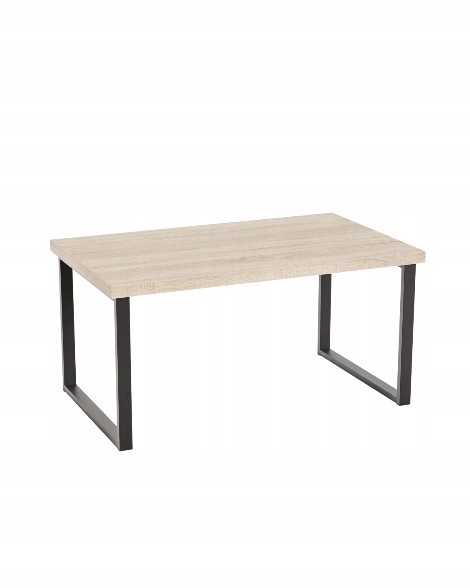 Kávový stolek, lavice, loftový dub sonoma, 120x60x3.6, kovové nohy