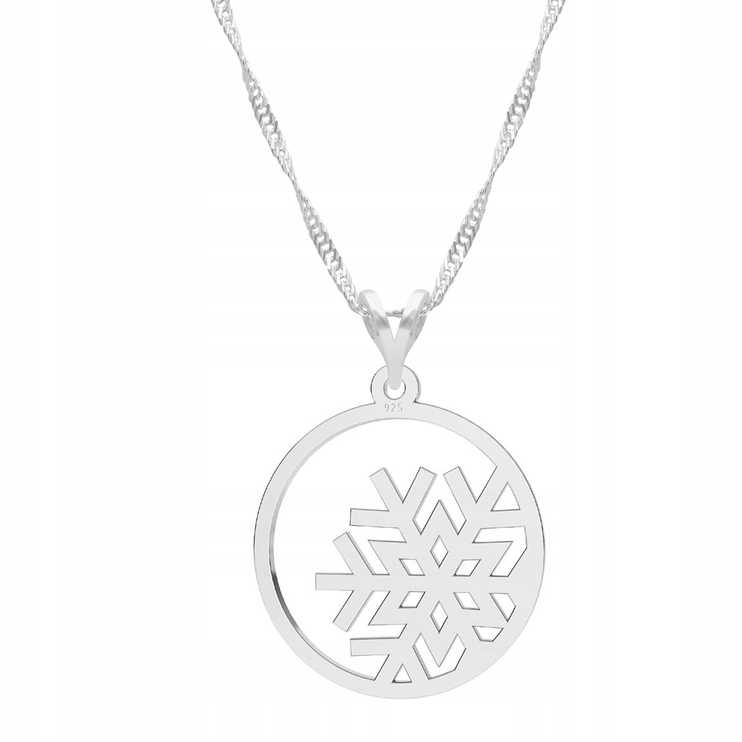 Stříbrný řetízek náhrdelník 925 Vločka