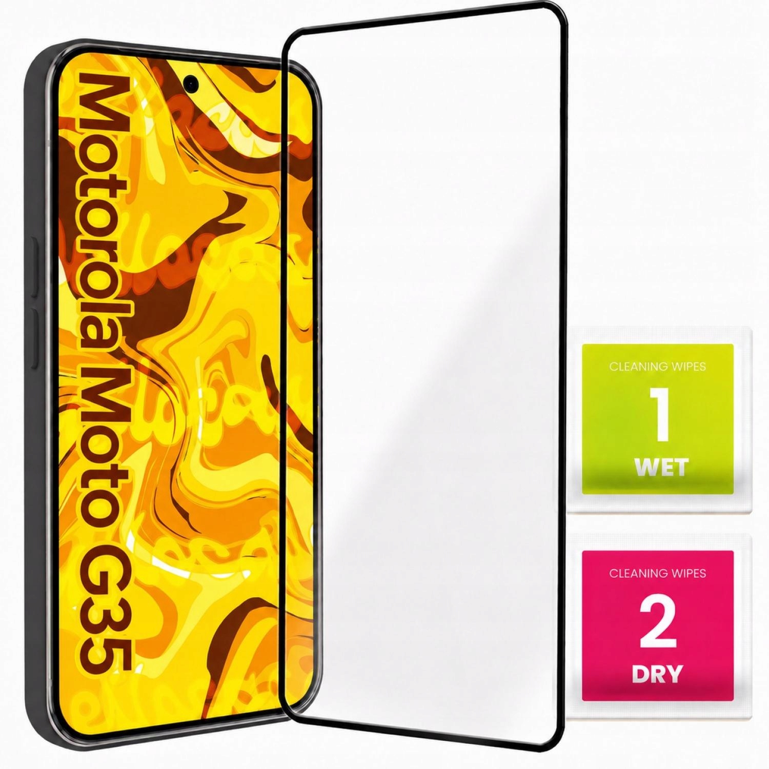 Szkło Hartowane do Motorola Moto G35 5G (Pełne 5D, Ochronne, Szybka 9H)