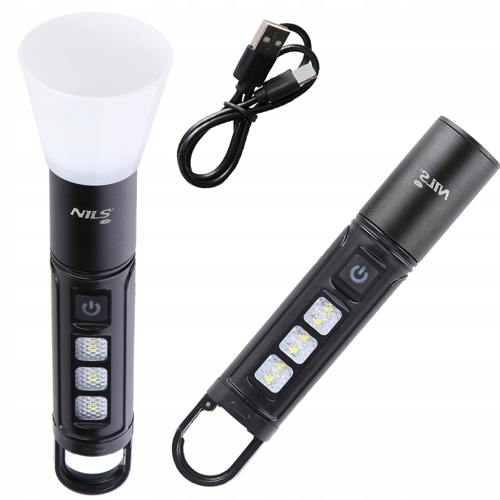 LATARKA LED 800LM TAKTYCZNA LEDOWA AKUMULATOROWA WODOODPORNA TELESKOPOWA