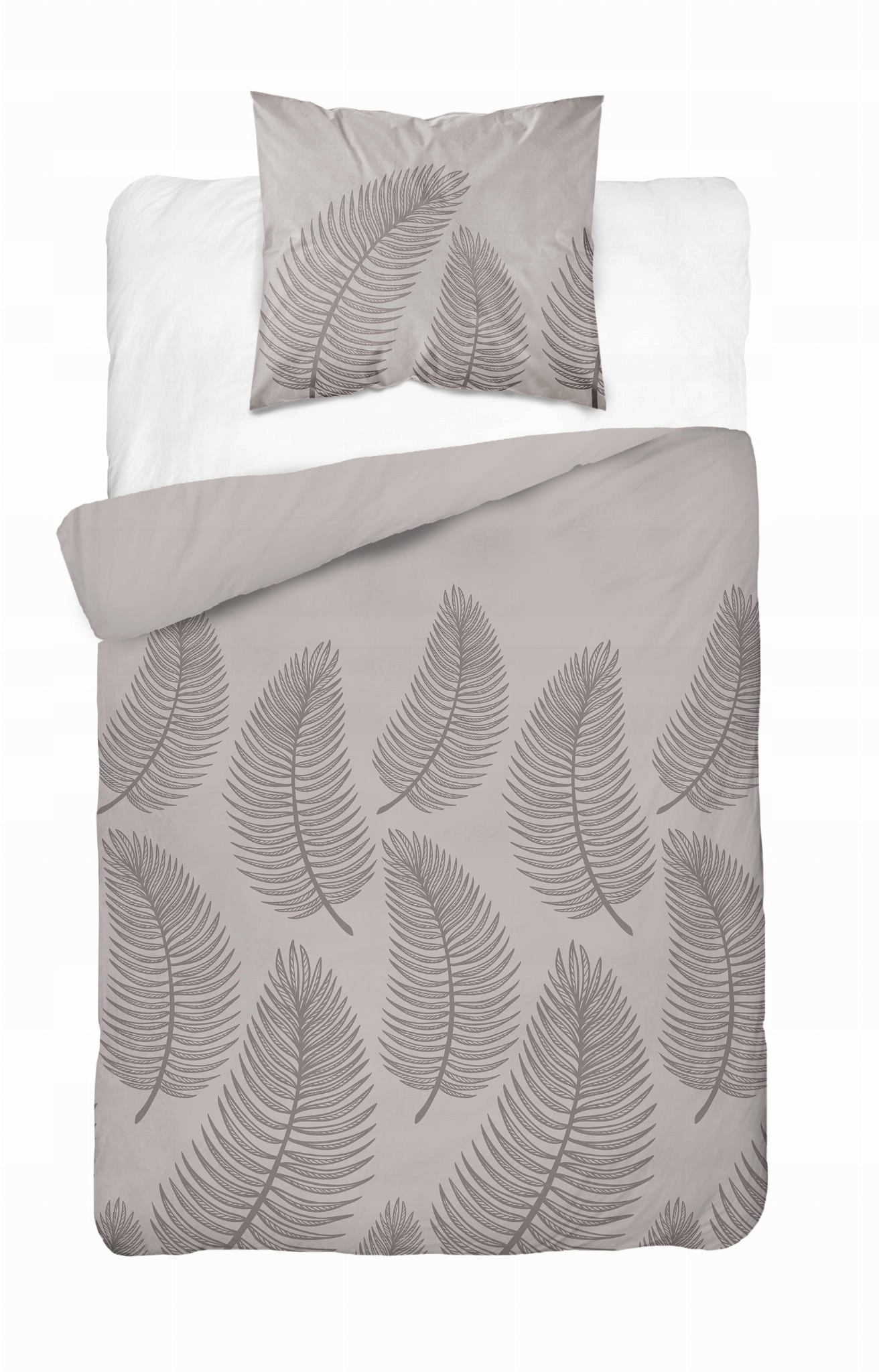 Posteľná Bielizeň bavlnená 140 x 200 cm Listy béžová