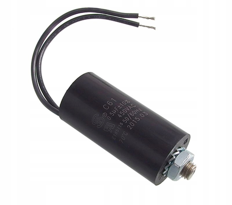 KONDENSATOR ROZRUCHOWY 40uF/450V Z PRZEWODAMI