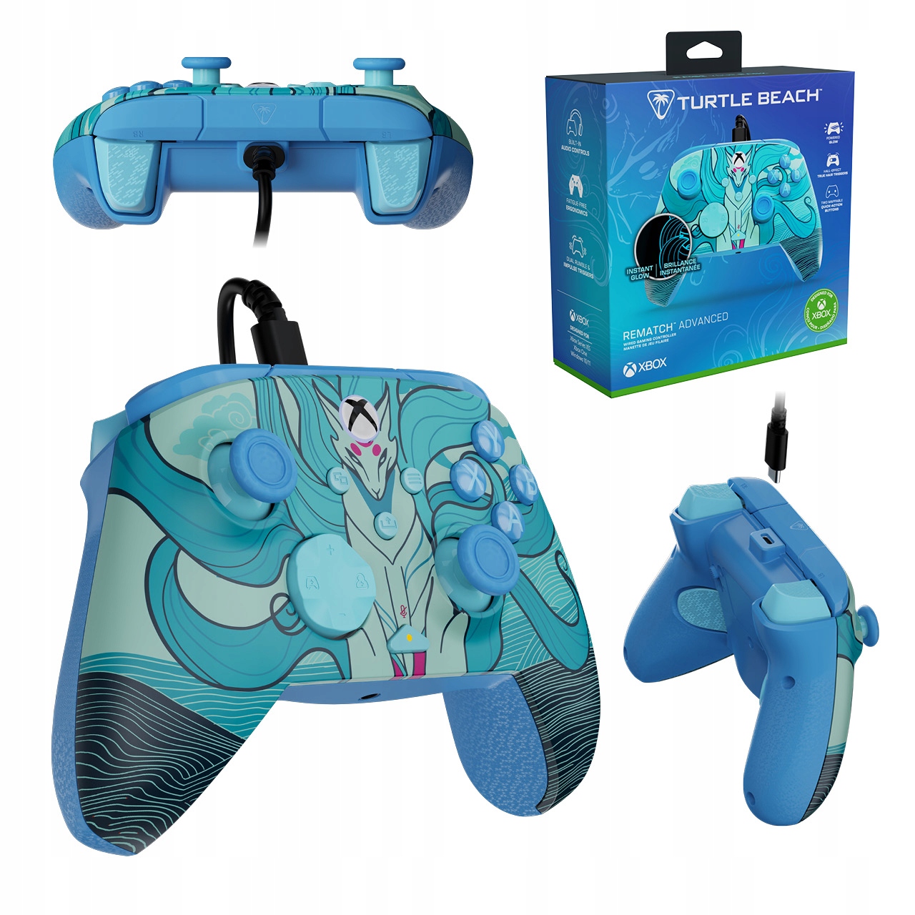 Turtle Beach PAD DO XBOX SERIES REMATCH ADVANCED Blue Kitsune Everglow