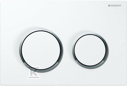 Tlačidlo OMEGA20 Biele-chrómové Lesklé Biele