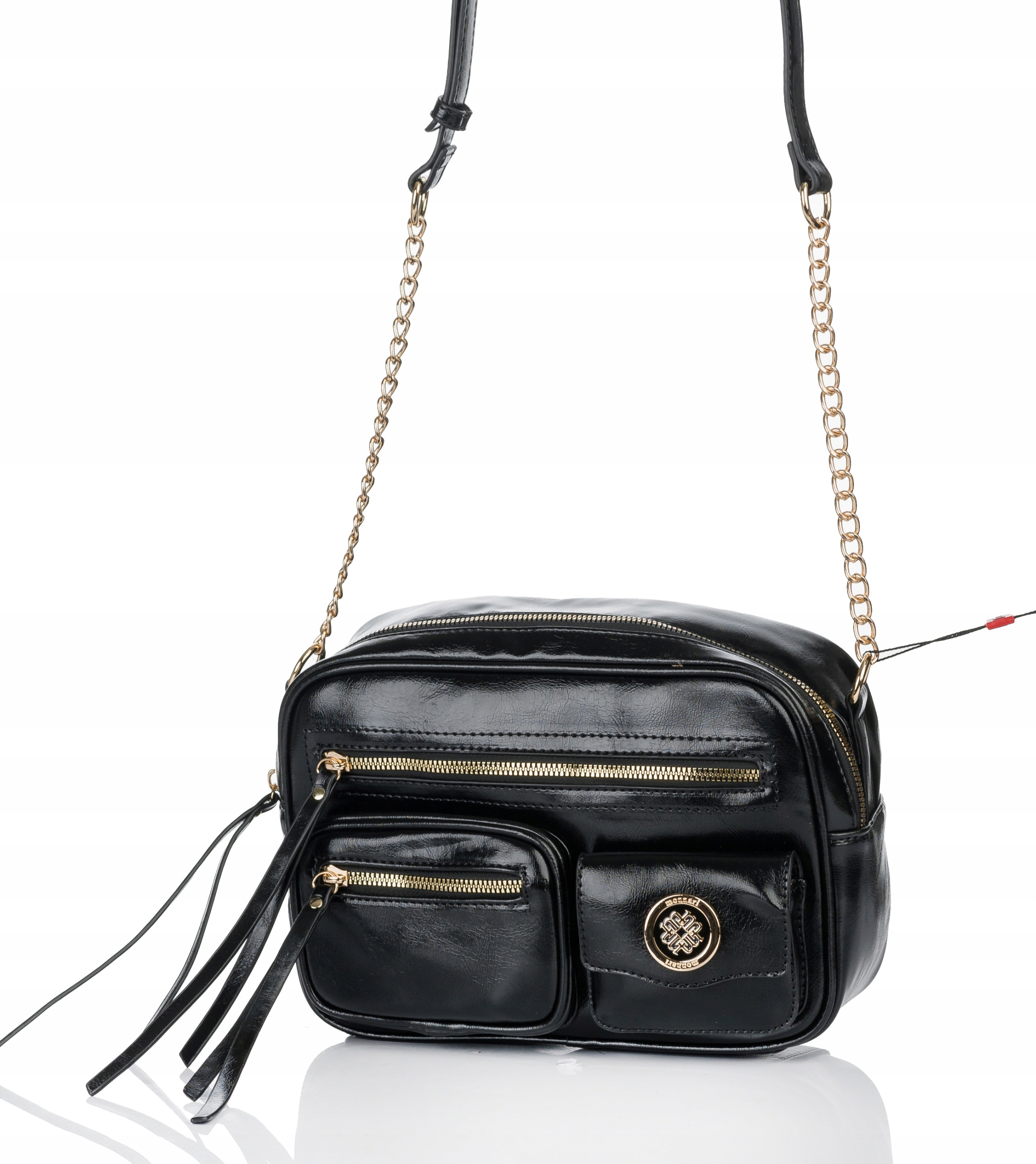 Monnari Torebka Kuferek Listonoszka Czarny Kroko Model BAG0641-020