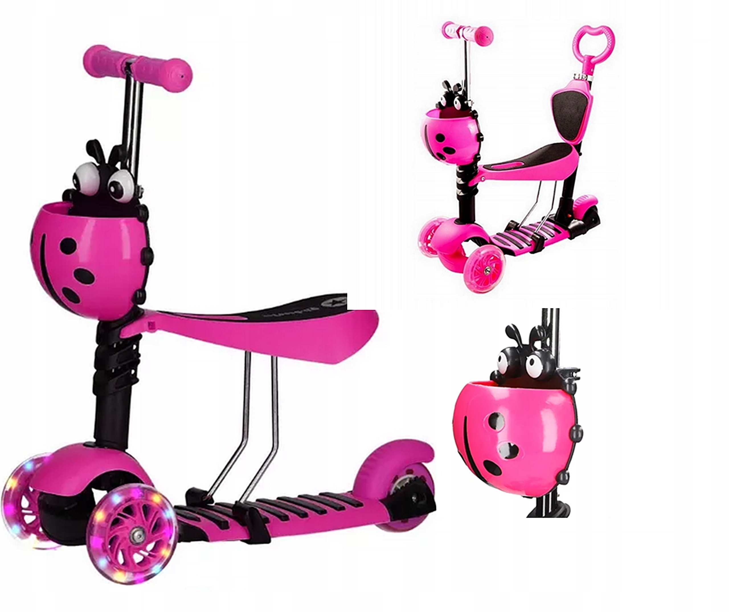 HULAJNOGA TRÓJKOŁOWA BALANSOWA DLA DZIECI REGULOWANA JEŹDZIK Z KOSZYKIEM Marka Inna marka