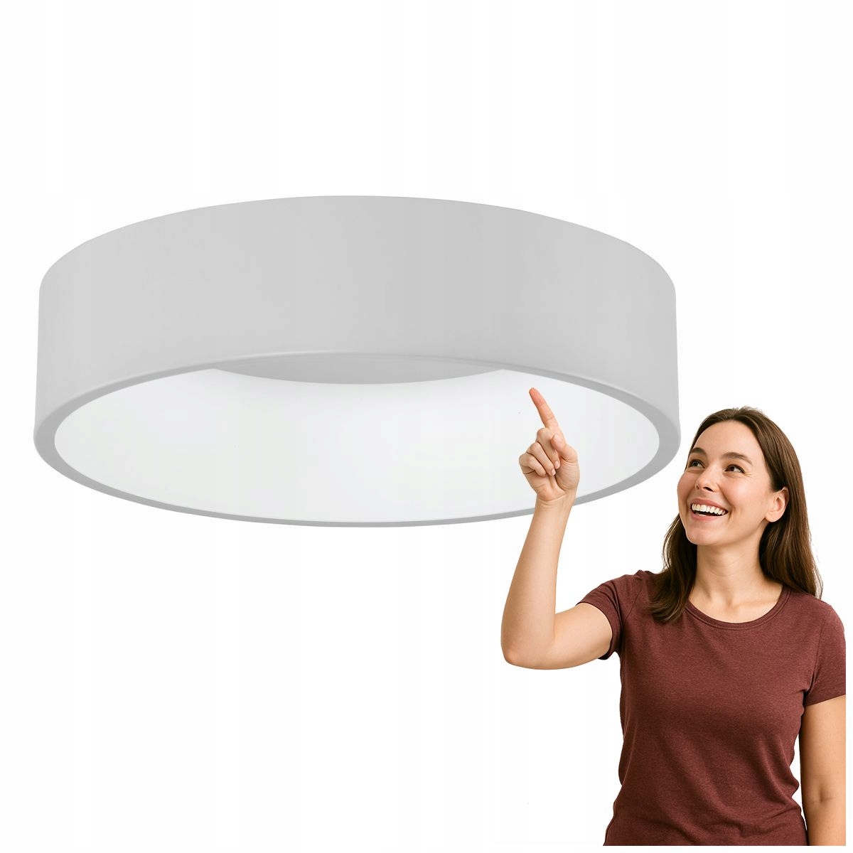 Led stropná lampa Chiara moderná biela 42W Italux