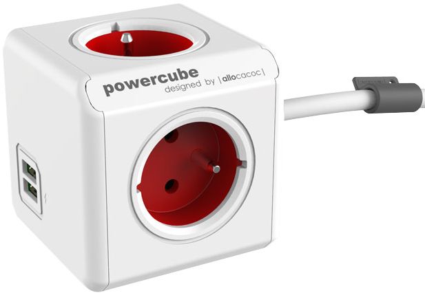 

PowerCube Extended czerwony przew. 1,5m 4 gniazda