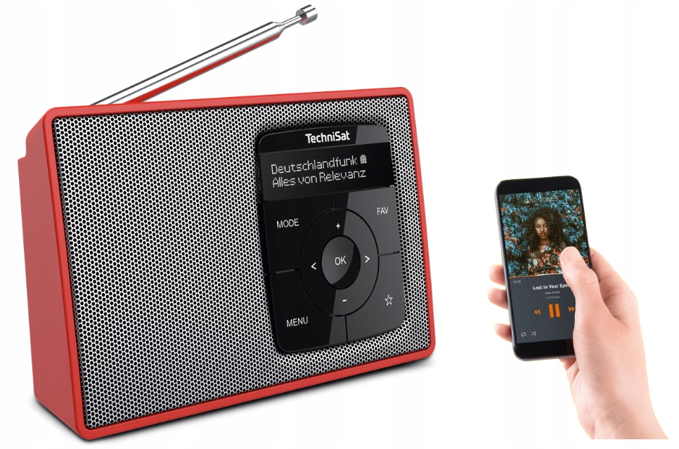 Síťové a bateriové rádio Dab+, Fm TechniSat Digitradio 2