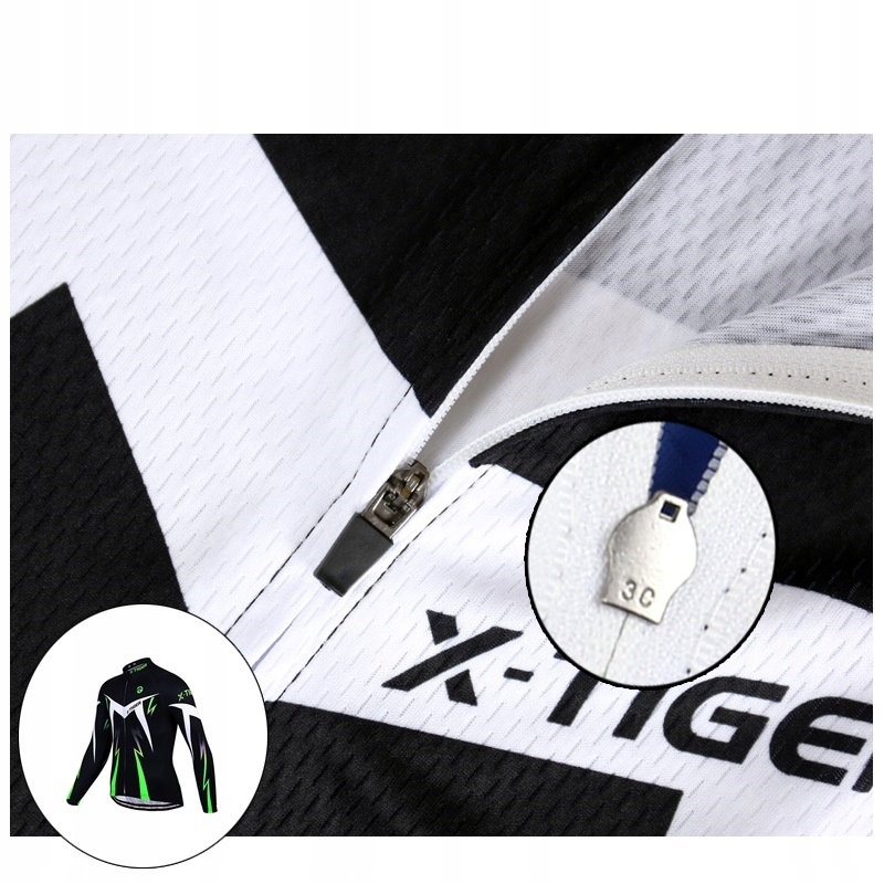 KOMPLET ROWEROWY SPODNIE Z WKŁADKĄ BLUZA CIEPŁY Marka X-Tiger