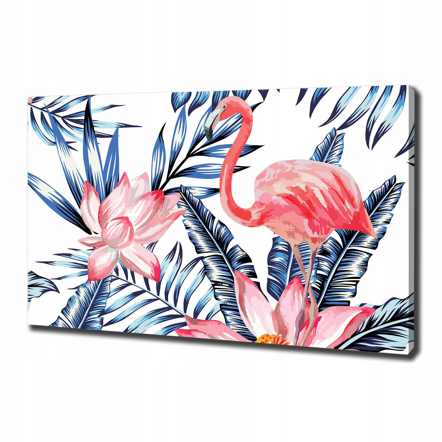 

Foto obraz na płótnie Flamingi i rośliny 100x70 cm