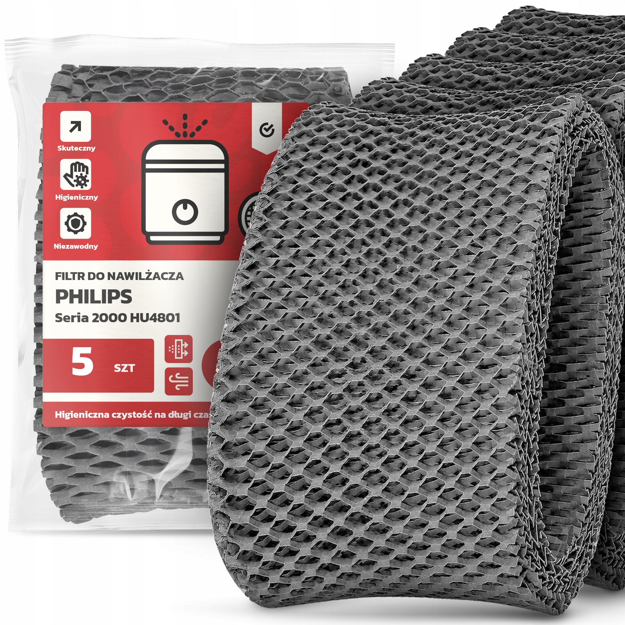 5x Filtr Do Zvlhčovače Vzduchu Philips Série 2000 HU4801 Omyvatelný