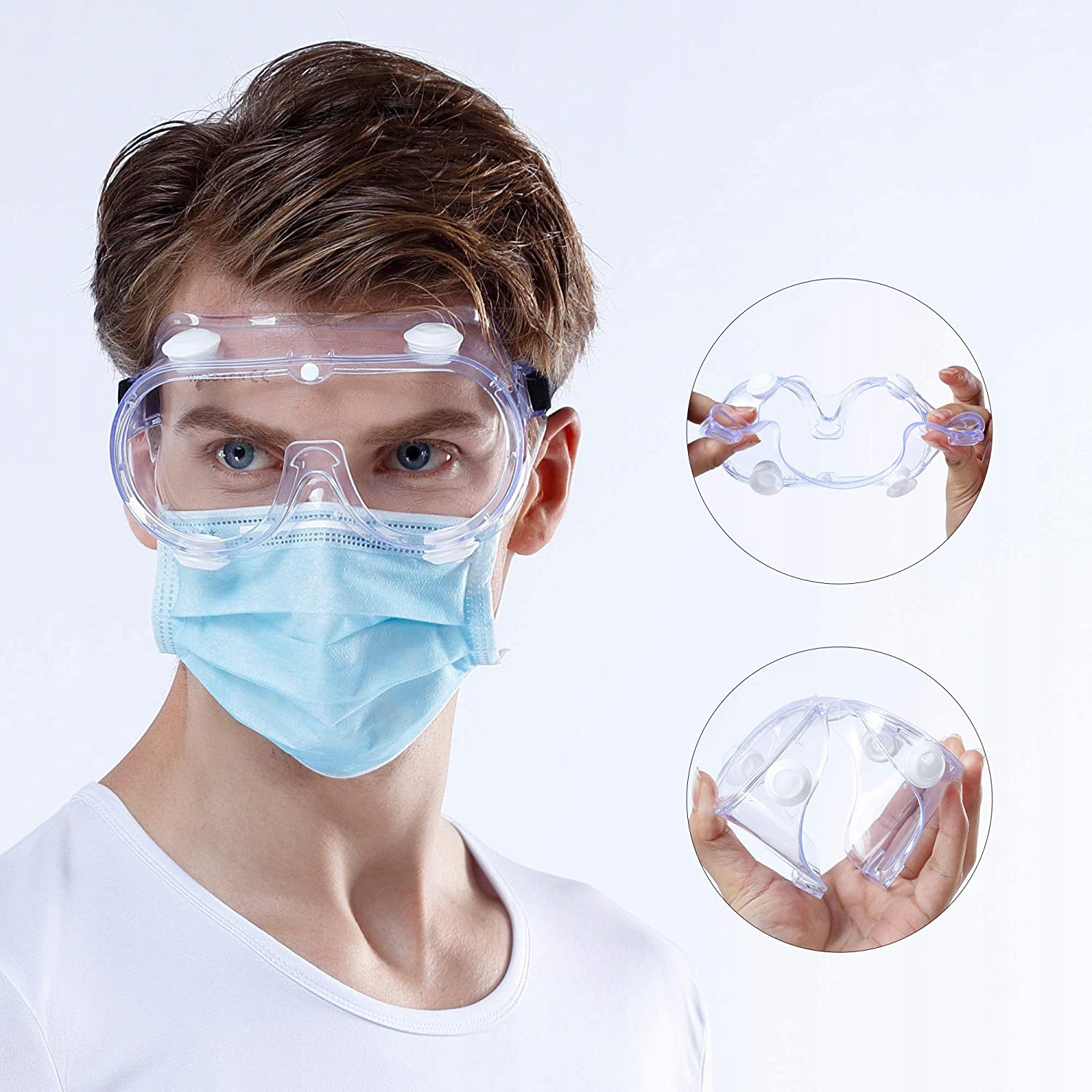 GOGLE OKULARY OCHRONNE BHP ROBOCZE WENTYLACJA Marka bez marki