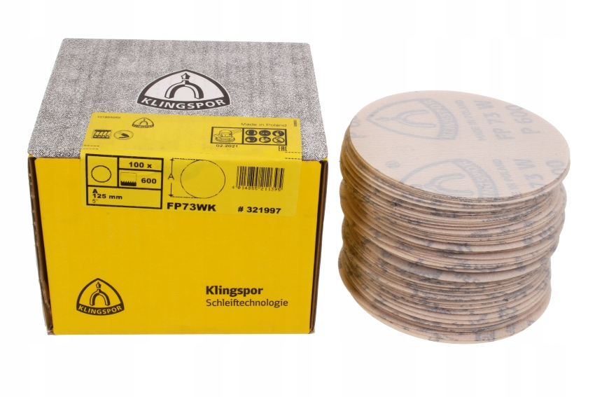 

Krążek papier ścierny na rzep folia 125 mm P180