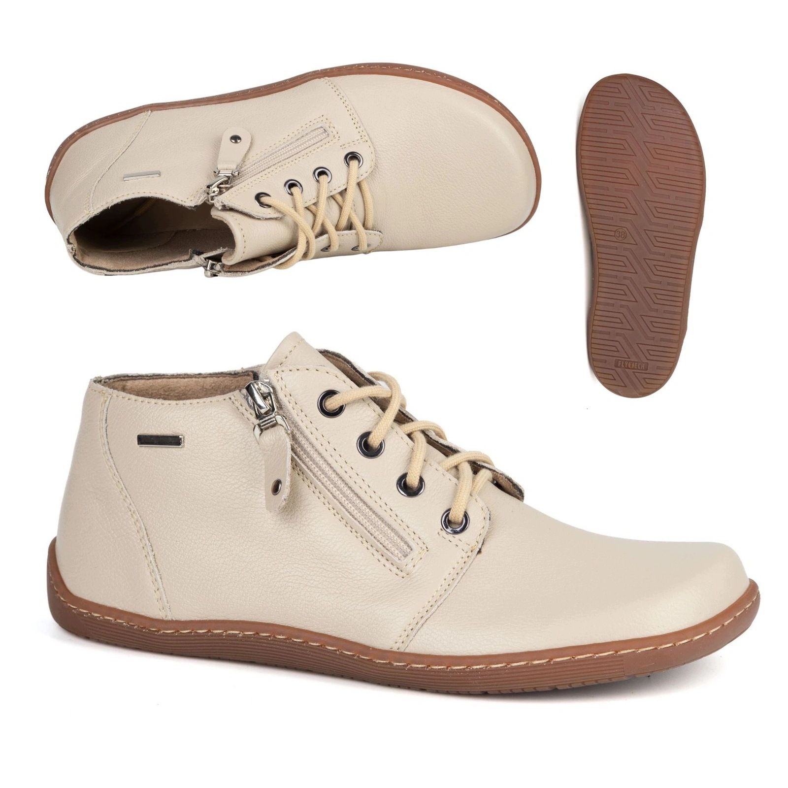 Dámské barefoot kožené boty nad kotník Olivier Rina 1348 38