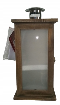 LATARNIA LAMPION LATARENKA DREWNIANA BRĄZOWA LED Kod producenta GLAMURPROJEKT