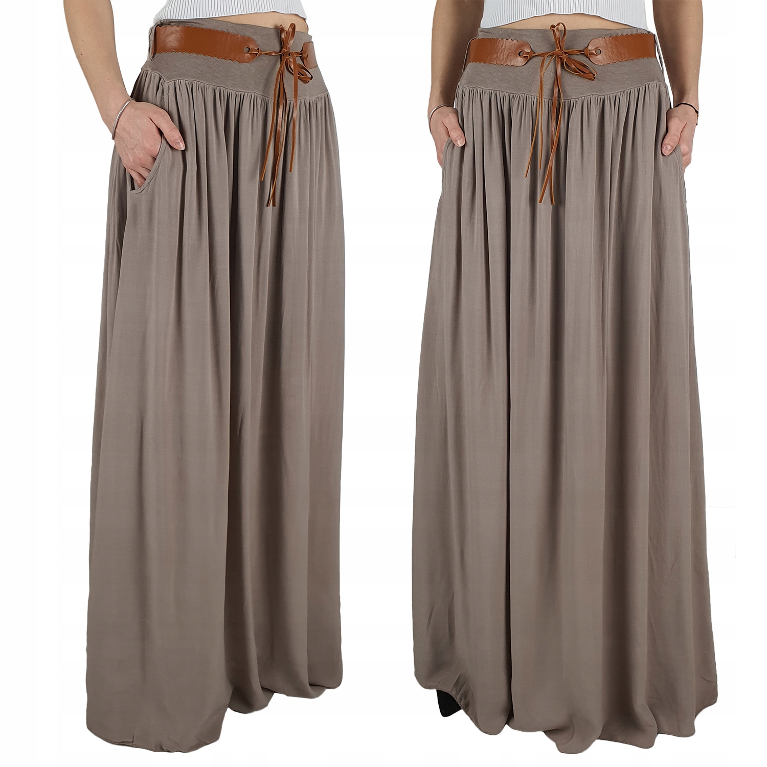 

Zwiewna Długa Spódnica Maxi Do Kostek Boho Damska