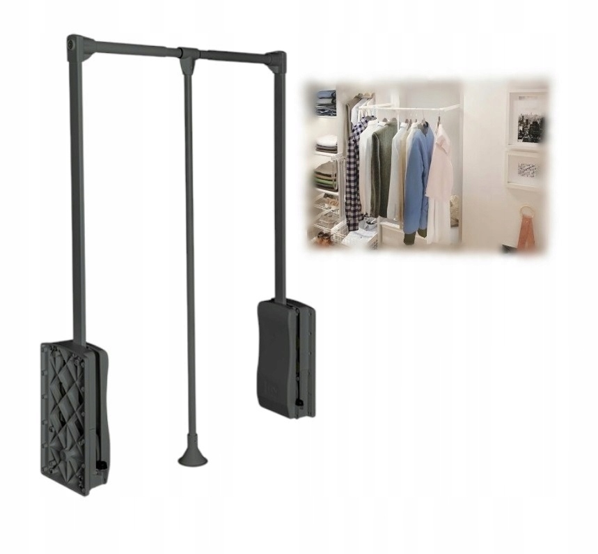 Olejový Pantograf Hydraulická Tyč Sklápěcí Věšák Černý 83 115 cm