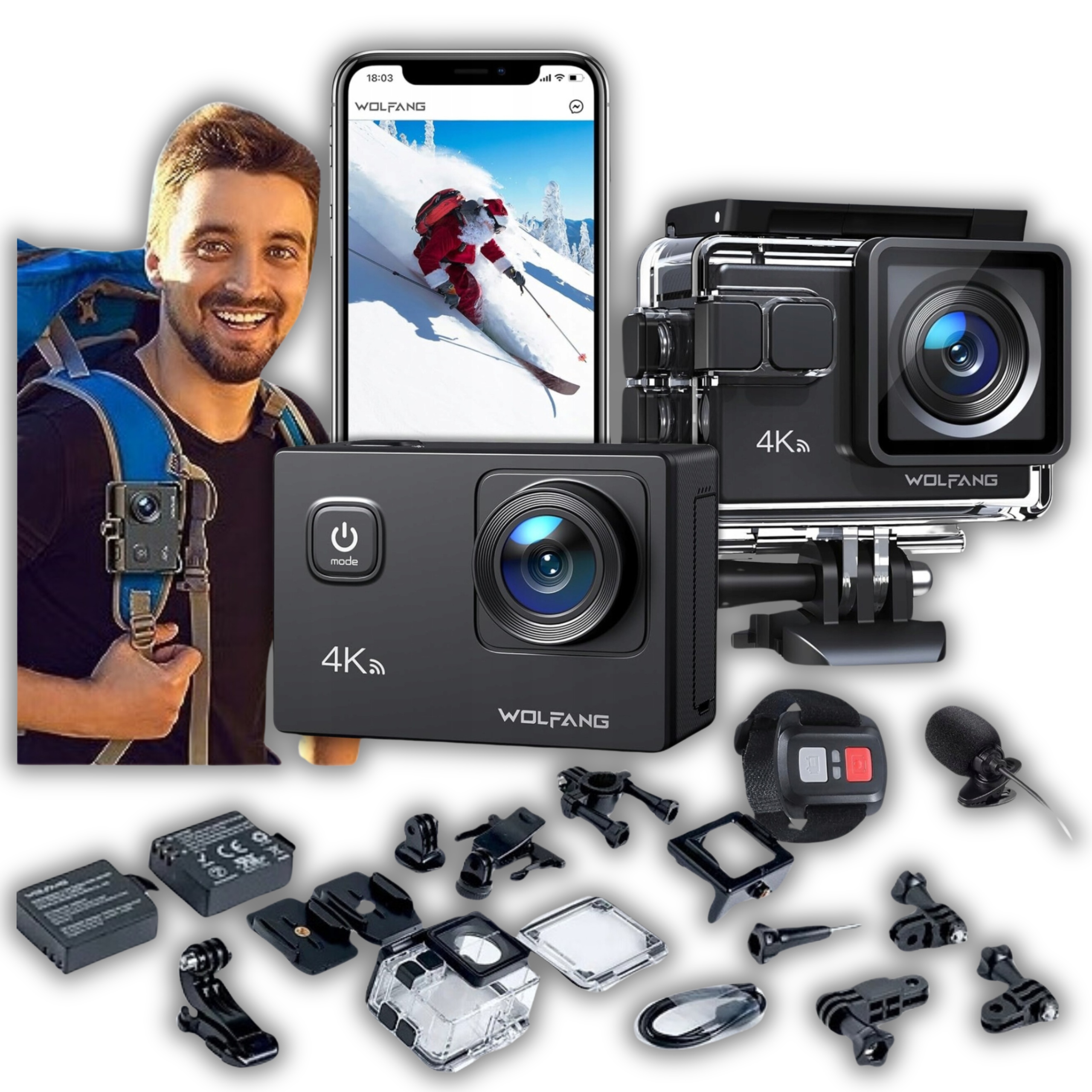 Kamera sportowa Wolfang GA100 4K Uhd