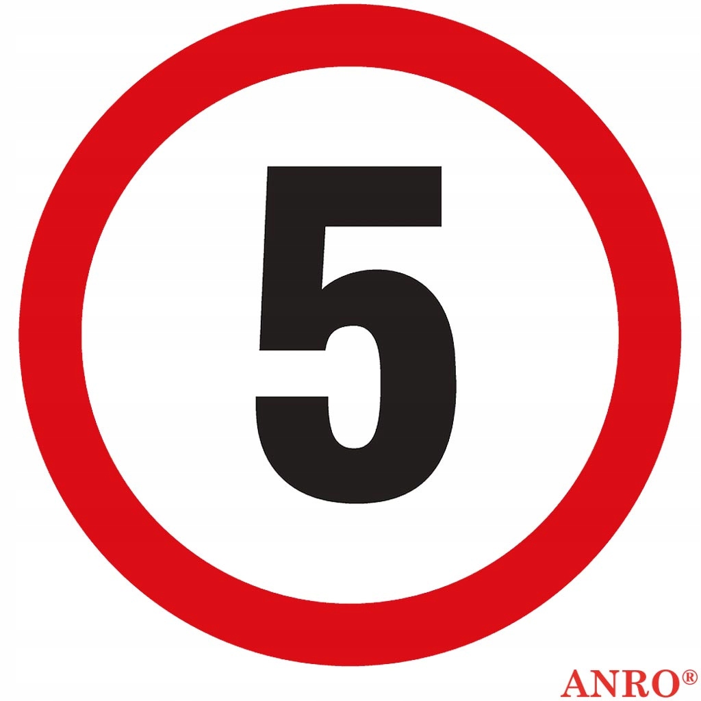 Tablica PCV znak ograniczenia prędkości do 5 km/h (5907522947569 ...