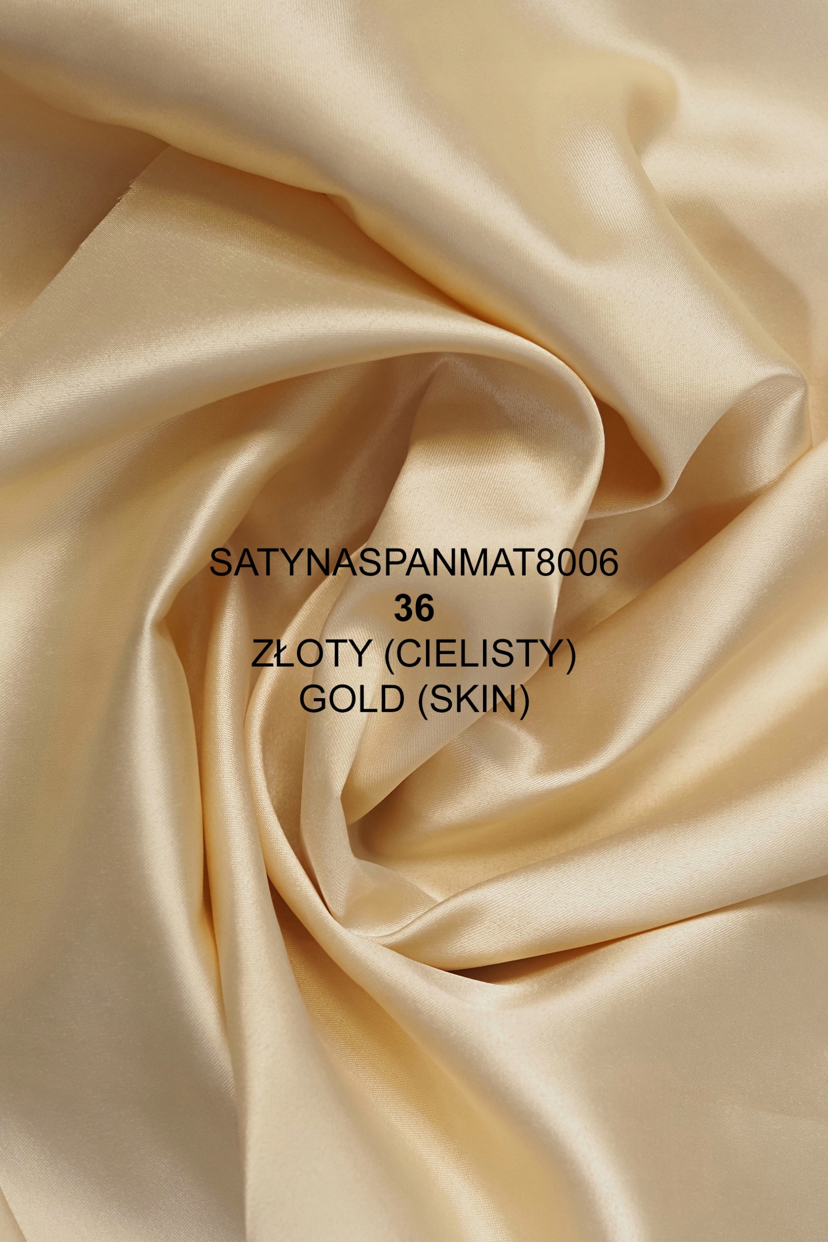 Cienka Satyna Podszewkowa SPANDEX8006 Złoty 36