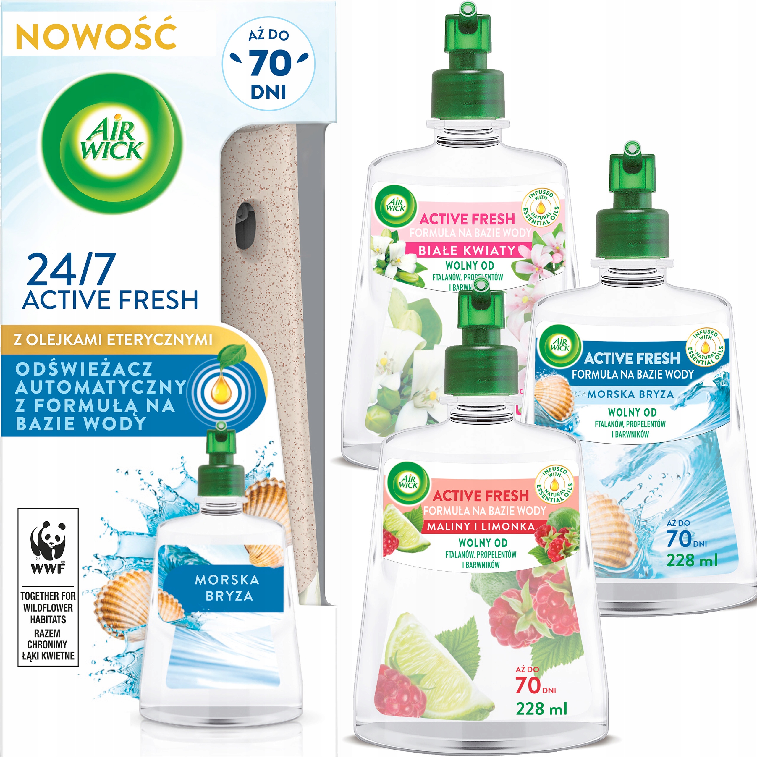 

Air Wick Active Fresh Komplet Zestaw 3x Wkład