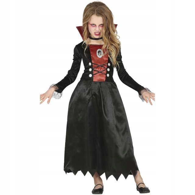 strój WAMPIRZYCA hrabina CZARNA na HALLOWEEN S