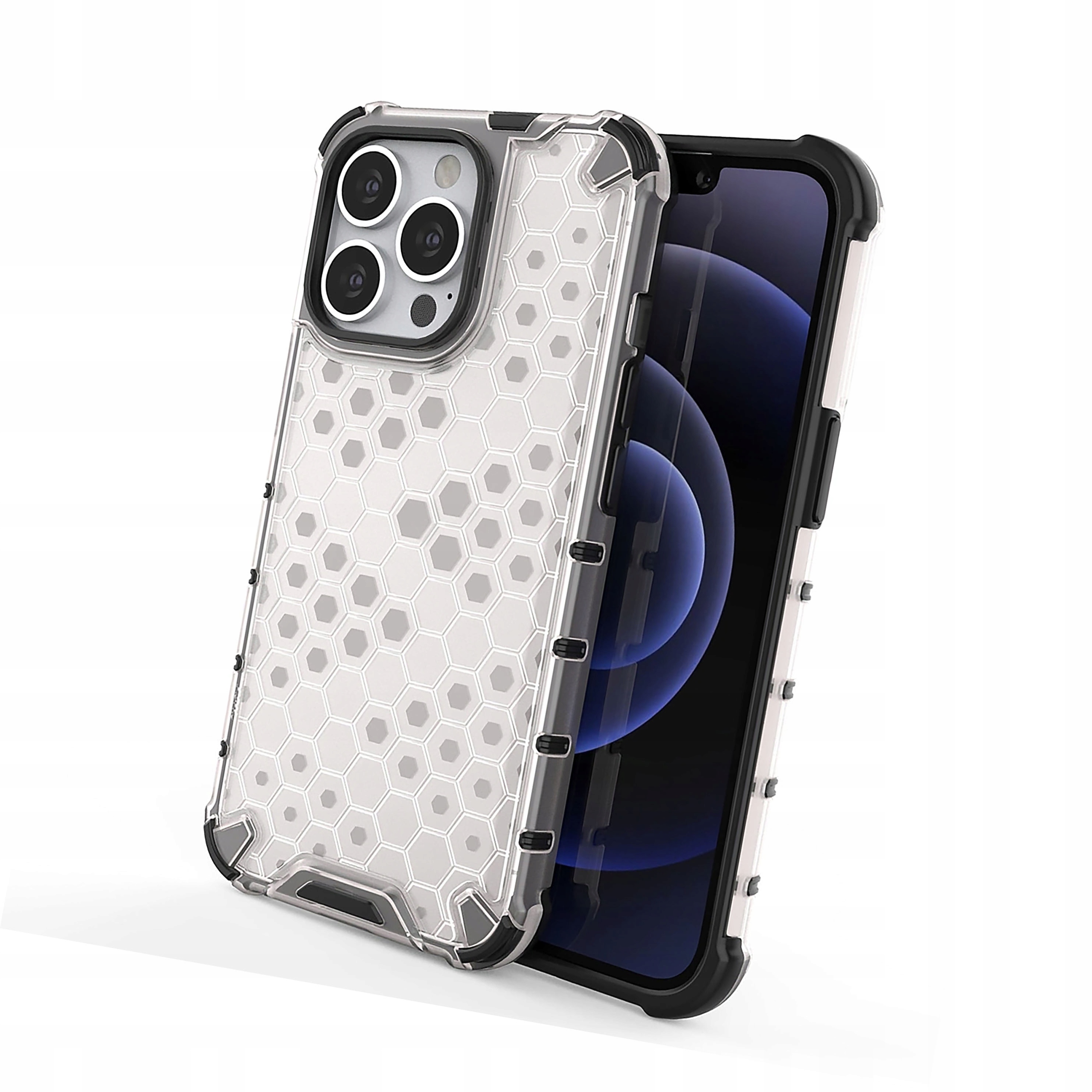 Honeycomb etui pancerny pokrowiec z żelową ramką iPhone 13 Pro