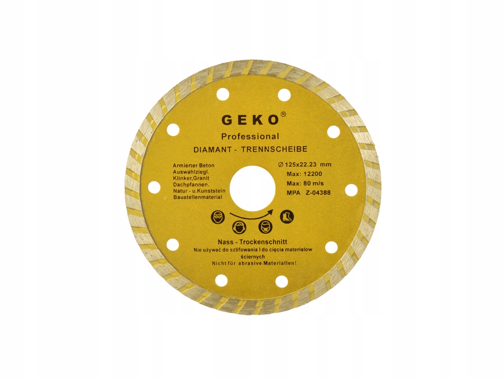 

Geko Tarcza Diamentowa 125mm Do Betonu Cegły Turbo