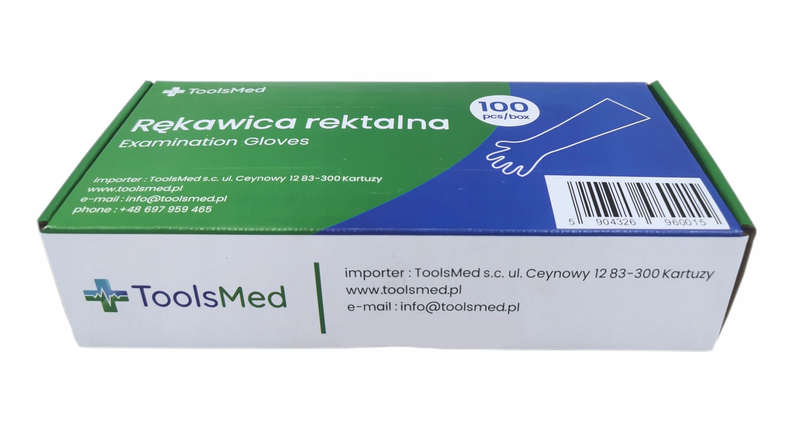 

Rękawice rektalne zielone 90 cm 100szt/op