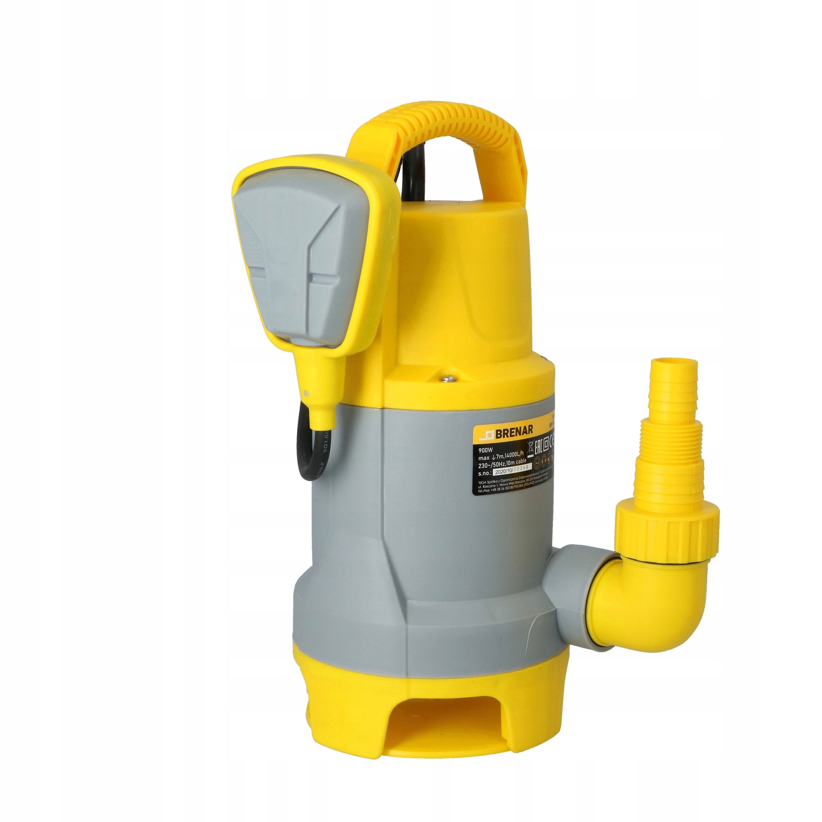 Brenar čerpadlo na špinavú vodu 900 W, max. 14000 l/h, max. výtlačná výška 7 m