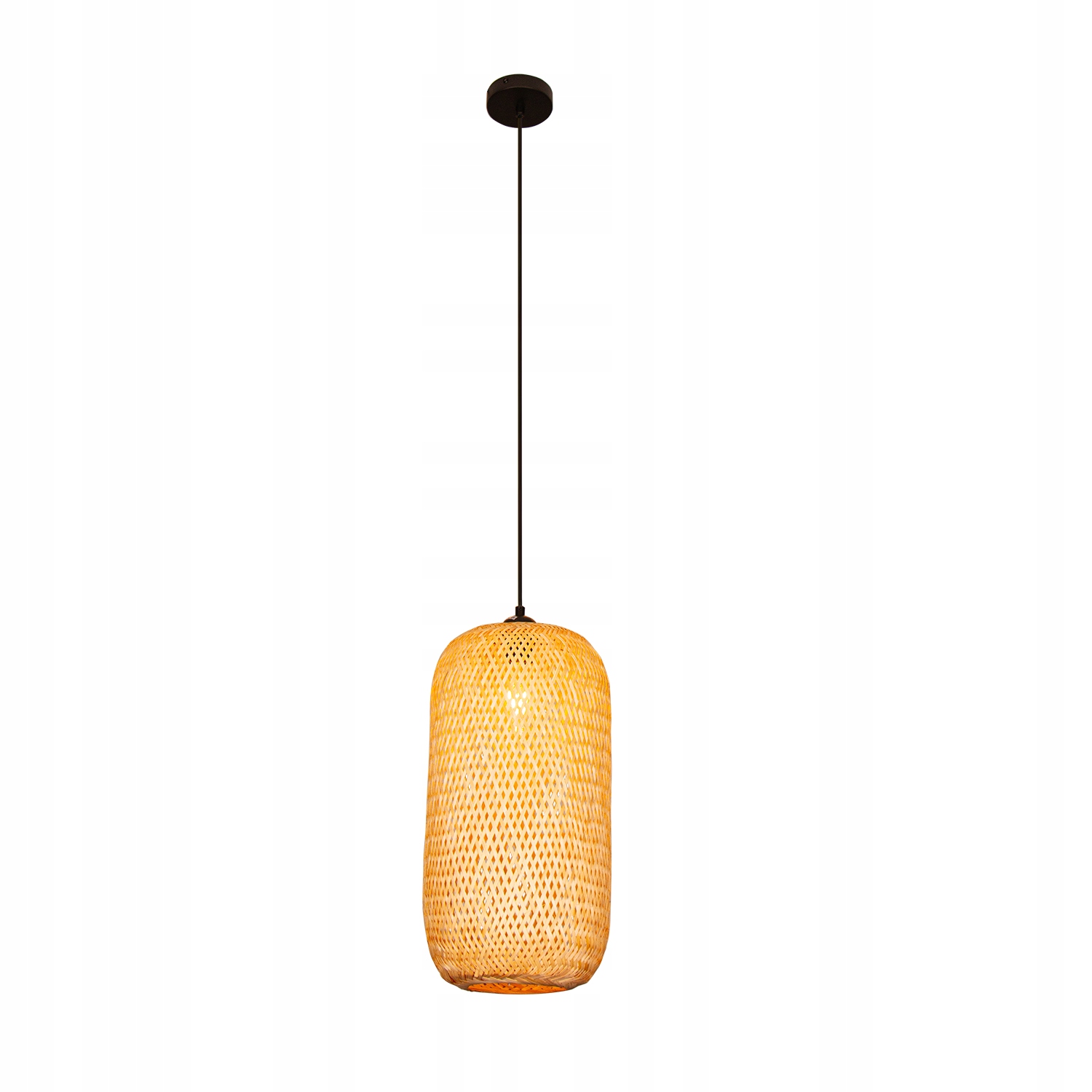 Závěsná ratanová lampa Bambus Boho Dřevo Loft