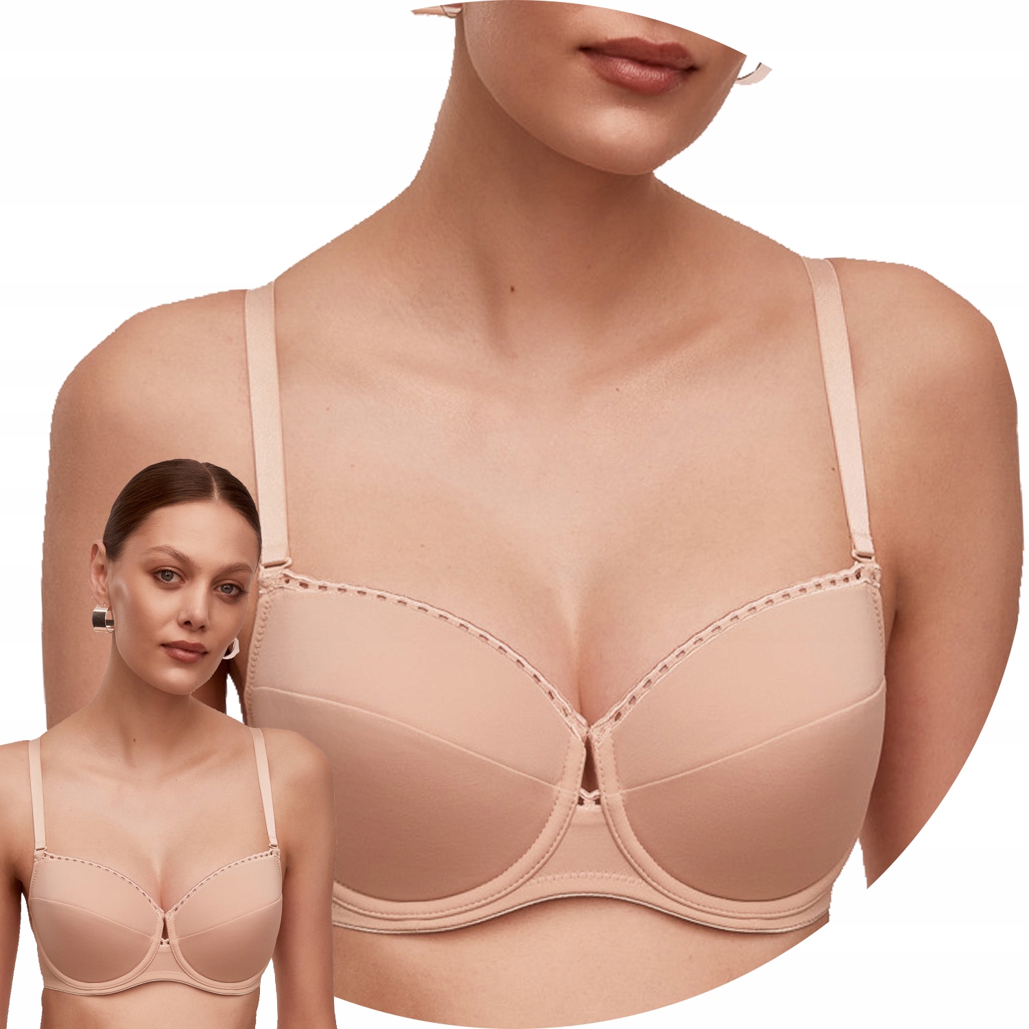 Alles Elena II U Biustonosz usztywniany beżowy 65E