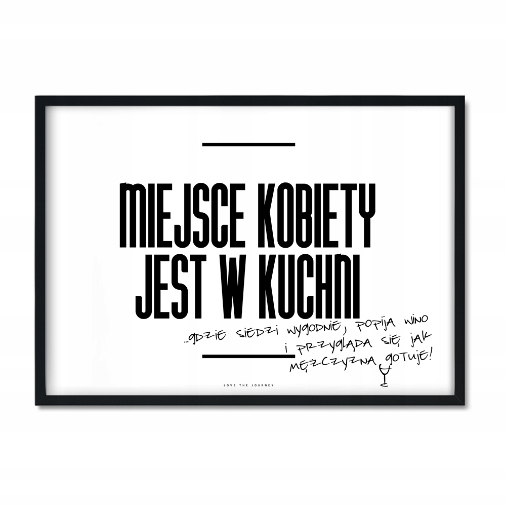 Miejsce Kobiety PRL Plakat A4 Zabawny do Kuchni