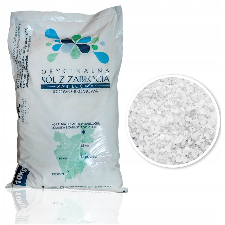 Sól Zabiegowa Solanka z Zabłocia Naturalny Skład jodowo-bromowa 10kg