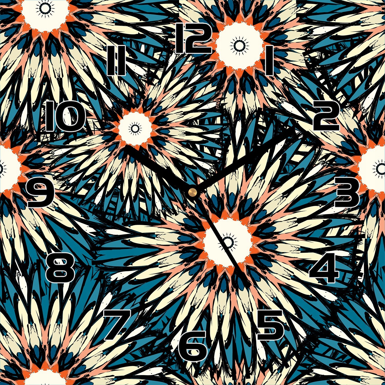 

Zegar szklany Piękna kolorowa mandala 30x30 cm