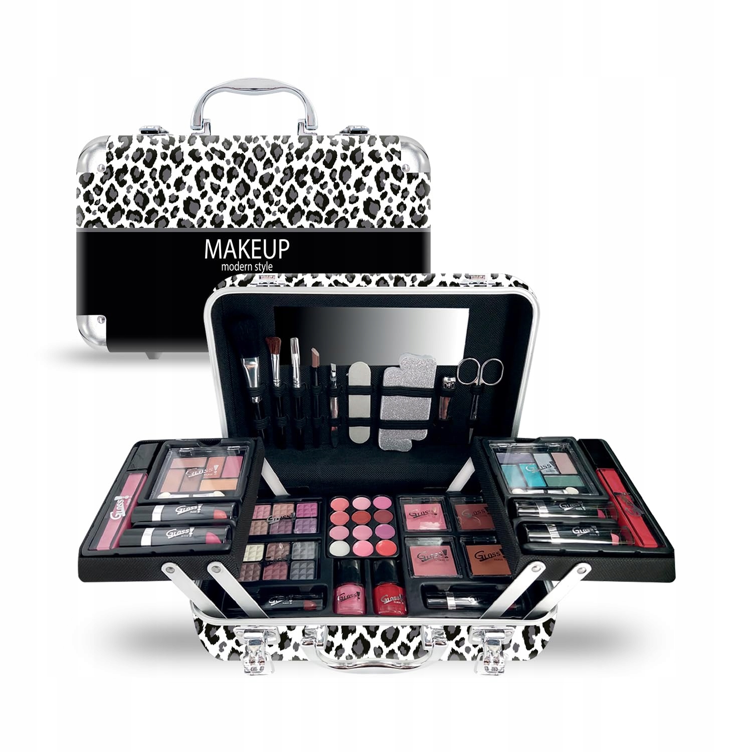 Kuferek Z Kosmetykami Walizka Zestaw Do Makijażu Makeup Paleta Cieni