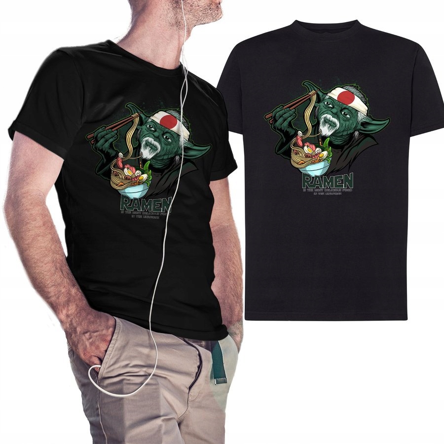 

Koszulka męska Yoda With Ramen Star Wars Xs